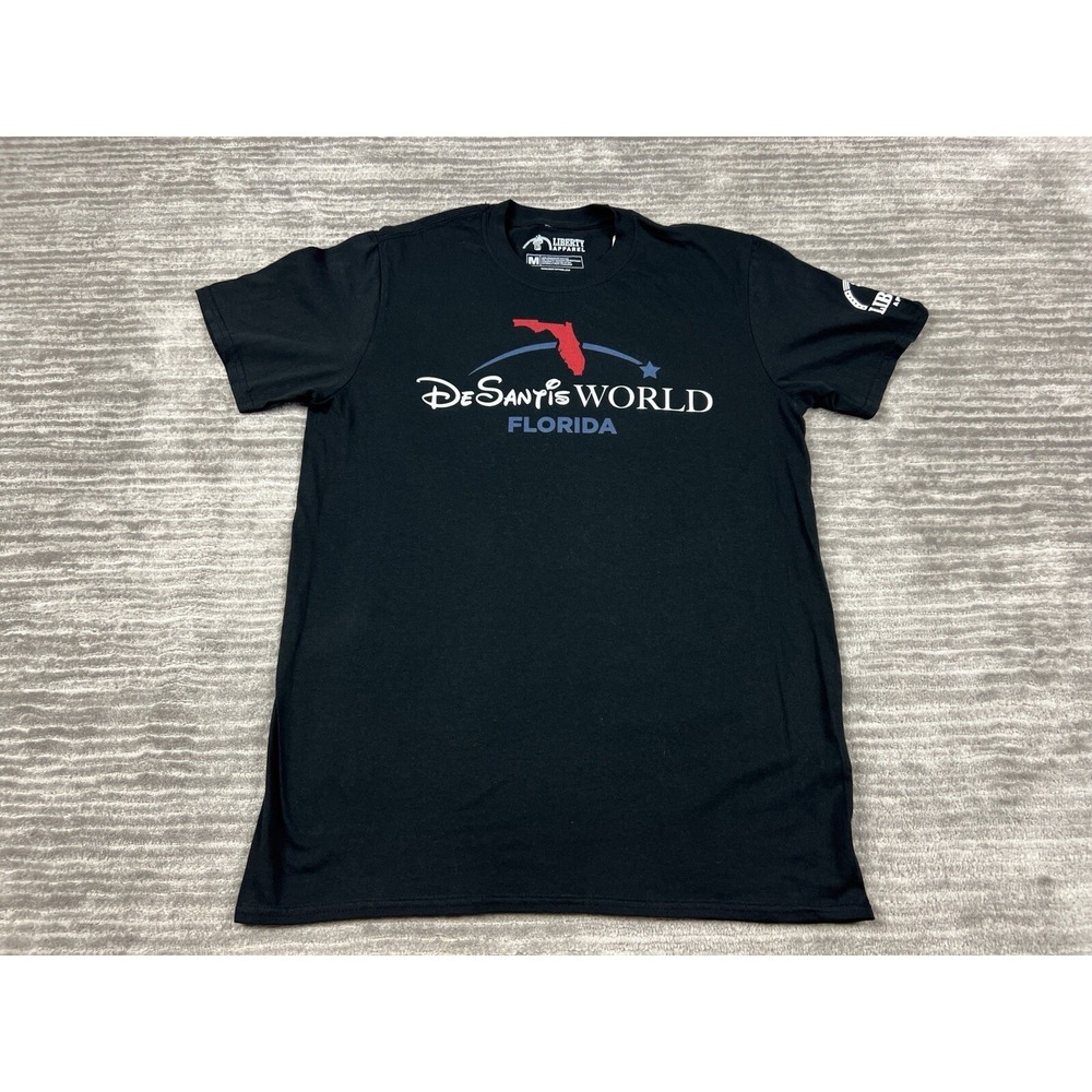 Liberty Apparel Desantis World Florida Shirt Mens Medium Black‎ Shortsleeve